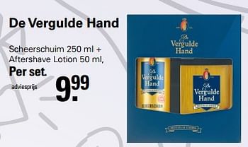 Promoties De vergulde hand scheerschuim + aftershave lotion - De Vergulde Hand - Geldig van 09/11/2022 tot 03/12/2022 bij De Online Drogist