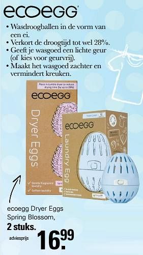 Promoties Ecoegg dryer eggs spring blossom - Ecoegg - Geldig van 09/11/2022 tot 03/12/2022 bij De Online Drogist