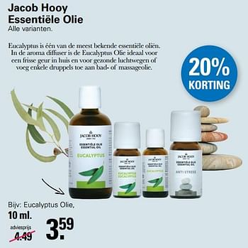 Promoties Jacob hooy eucalyptus olie - Jacob Hooy - Geldig van 09/11/2022 tot 03/12/2022 bij De Online Drogist