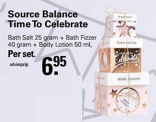 Promoties Source balance time to celebrate - Source Balance  - Geldig van 09/11/2022 tot 03/12/2022 bij De Online Drogist