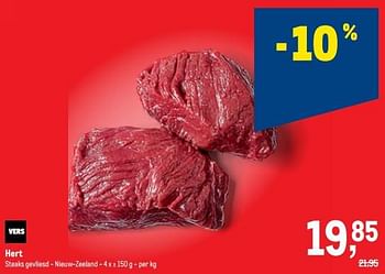Promoties Hert steaks gevliesd - Huismerk - Makro - Geldig van 16/11/2022 tot 29/11/2022 bij Makro