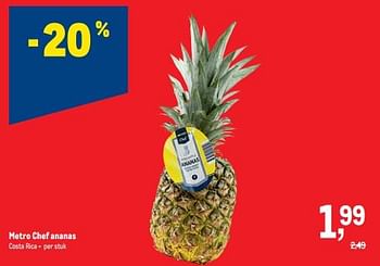 Promoties Metro chef ananas - Huismerk - Makro - Geldig van 16/11/2022 tot 29/11/2022 bij Makro