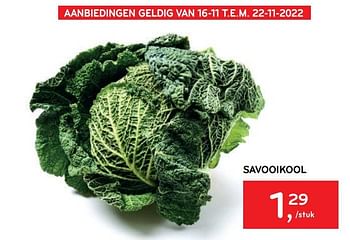 Promoties Savooikool - Huismerk - Alvo - Geldig van 16/11/2022 tot 22/11/2022 bij Alvo