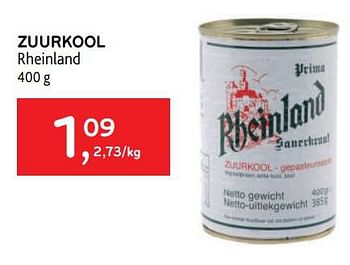 Promoties Zuurkool rheinland - Rheinland - Geldig van 16/11/2022 tot 29/11/2022 bij Alvo