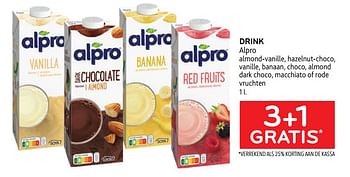 Promoties Drink alpro 3+1 gratis - Alpro - Geldig van 16/11/2022 tot 29/11/2022 bij Alvo