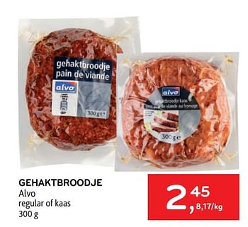 Promoties Gehaktbroodje alvo - Huismerk - Alvo - Geldig van 16/11/2022 tot 29/11/2022 bij Alvo