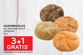 Promoties Keizerbroodjes 3+1 gratis - Huismerk - Alvo - Geldig van 16/11/2022 tot 29/11/2022 bij Alvo