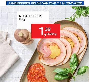 Promoties Mosterdspek - Huismerk - Alvo - Geldig van 23/11/2022 tot 29/11/2022 bij Alvo