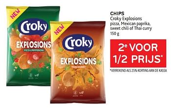 Promoties Chips croky explosions 2e voor 1-2 prijs - Croky - Geldig van 16/11/2022 tot 29/11/2022 bij Alvo
