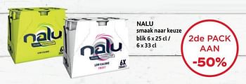 Promoties Nalu 2de pack aan -50% - Nalu - Geldig van 16/11/2022 tot 29/11/2022 bij Alvo