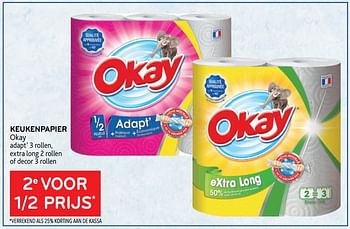 Promoties Keukenpapier okay 2e voor 1-2 prijs - Okay - Geldig van 16/11/2022 tot 29/11/2022 bij Alvo