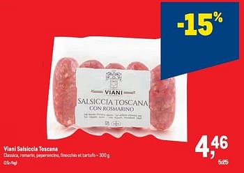 Promotions Viani salsiccia toscana - Viani - Valide de 16/11/2022 à 29/11/2022 chez Makro