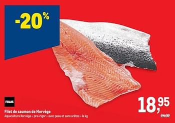 Promotions Filet de saumon de norvège - Produit maison - Makro - Valide de 16/11/2022 à 29/11/2022 chez Makro