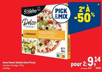 Promotions Sodebo dolce pizzas - Sodebo - Valide de 16/11/2022 à 29/11/2022 chez Makro