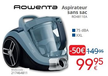 Promotions Rowenta aspirateur sans sac ro4811ea - Rowenta - Valide de 14/11/2022 à 30/11/2022 chez Eldi