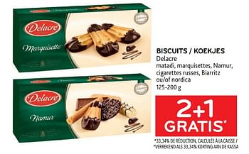 Promotions Biscuits delacre 2+1 gratis - Delacre - Valide de 16/11/2022 à 29/11/2022 chez Alvo