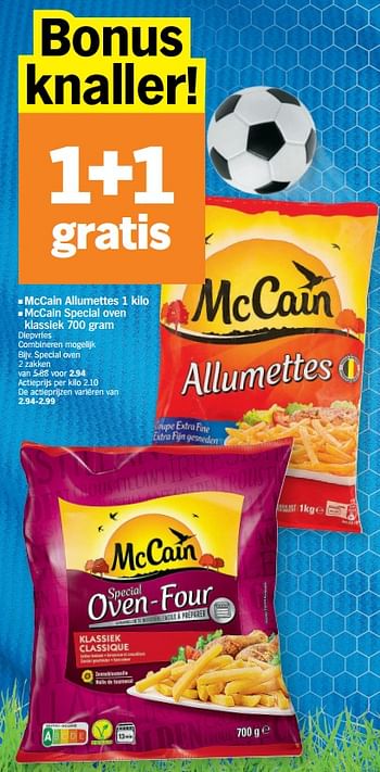 Promoties Mccain special oven klassiek - Mc Cain - Geldig van 14/11/2022 tot 20/11/2022 bij Albert Heijn
