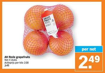 Promoties Ah rode grapefruits - Huismerk - Albert Heijn - Geldig van 14/11/2022 tot 20/11/2022 bij Albert Heijn