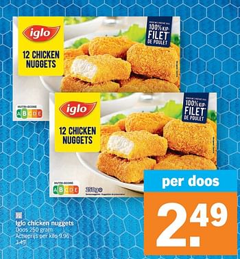 Promoties Iglo chicken nuggets - Iglo - Geldig van 14/11/2022 tot 20/11/2022 bij Albert Heijn