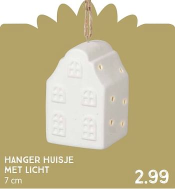 Promoties Hanger huisje met licht - Huismerk - Xenos - Geldig van 24/10/2022 tot 25/12/2022 bij Xenos