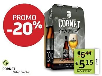 Promotions Cornet oaked smoked - Cornet  - Valide de 18/11/2022 à 01/12/2022 chez BelBev