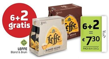 Promoties Leffe blond + bruin - Leffe - Geldig van 18/11/2022 tot 01/12/2022 bij BelBev