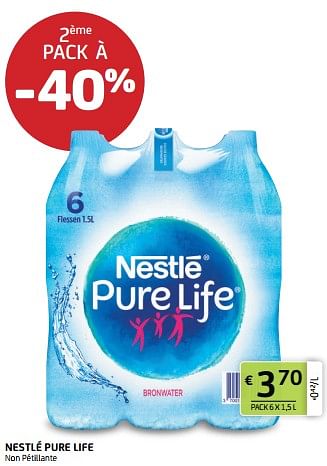 Promotions Nestlé pure life - Nestlé - Valide de 18/11/2022 à 01/12/2022 chez BelBev