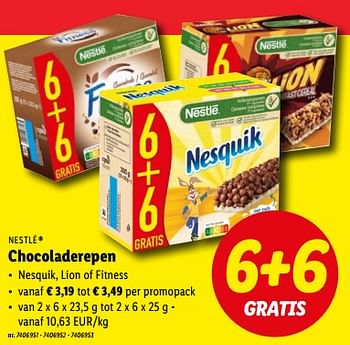 Promoties Chocoladerepen - Nestlé - Geldig van 21/11/2022 tot 26/11/2022 bij Lidl