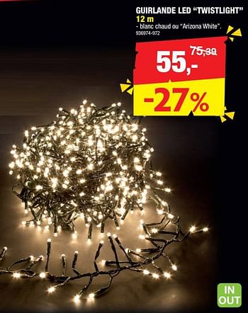 Promotions Guirlande led twistlight - Produit maison - Hubo  - Valide de 16/11/2022 à 20/11/2022 chez Hubo