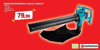 Promotions Gardena SOUFFLEUR/ASPIRATEUR DE FEUILLES ERGOJET - Gardena - Valide de 16/11/2022 à 20/11/2022 chez Hubo