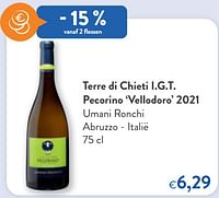 Terre di chieti i.g.t. pecorino vellodoro 2021 umani ronchi abruzzo - italië-Witte wijnen