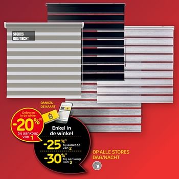 Promoties -20% bij aankoop stores dag-nacht - Huismerk - Brico - Geldig van 16/11/2022 tot 28/11/2022 bij Brico