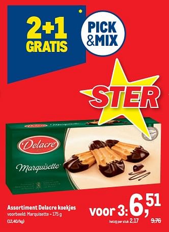 Promoties Delacre koekjes marquisette - Delacre - Geldig van 16/11/2022 tot 29/11/2022 bij Makro