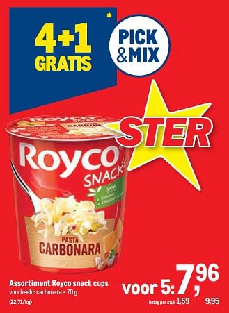 Promoties Royco snack cups carbonara - Royco - Geldig van 16/11/2022 tot 29/11/2022 bij Makro