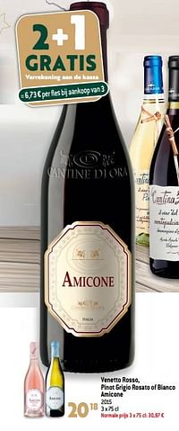 Venetto rosso pinot grigio rosato of bianco amicone-Rode wijnen