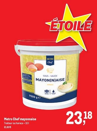 Promotions Metro chef mayonnaise - Produit maison - Makro - Valide de 16/11/2022 à 29/11/2022 chez Makro
