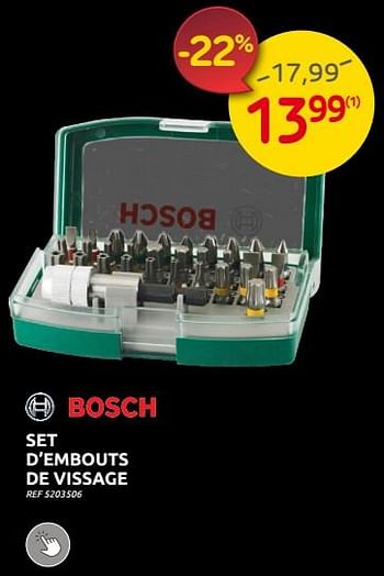 Promotions Set d’embouts de vissage - Bosch - Valide de 16/11/2022 à 28/11/2022 chez Brico