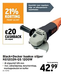 Black+decker haakse slijper kg1202k-qs 1200w-Black & Decker