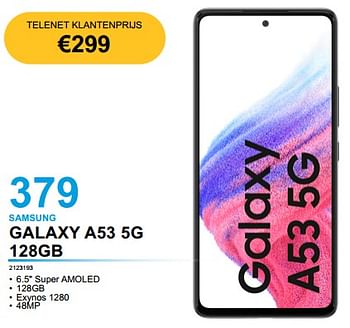 Promoties Samsung galaxy a53 5g 128gb - Samsung - Geldig van 08/11/2022 tot 30/11/2022 bij Beecom