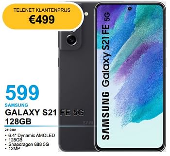 Promoties Samsung galaxy s21 fe 5g 128gb - Samsung - Geldig van 08/11/2022 tot 30/11/2022 bij Beecom