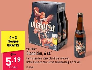 Promoties Blond bier - Victoria - Geldig van 21/11/2022 tot 02/12/2022 bij Aldi
