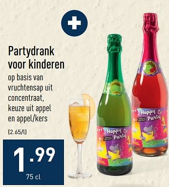 Promoties Partydrank voor kinderen - Huismerk - Aldi - Geldig van 21/11/2022 tot 02/12/2022 bij Aldi