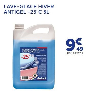 Promoties Lave-glace hiver antigel -25°c - Huismerk - Auto 5  - Geldig van 16/11/2022 tot 03/01/2023 bij Auto 5