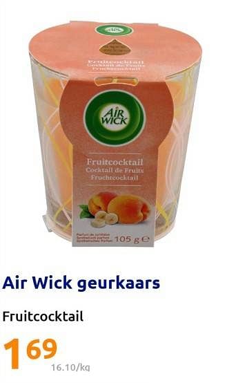Promoties Air wick geurkaars - Airwick - Geldig van 16/11/2022 tot 22/11/2022 bij Action