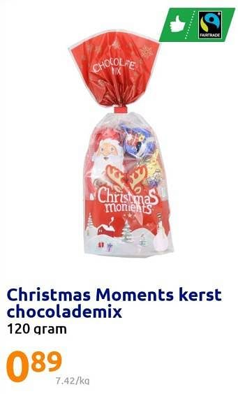 Promoties Christmas moments kerst chocolademix - Huismerk - Action - Geldig van 16/11/2022 tot 22/11/2022 bij Action