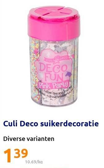 Promoties Culi deco suikerdecoratie - Huismerk - Action - Geldig van 16/11/2022 tot 22/11/2022 bij Action