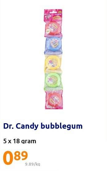Promoties Dr. candy bubblegum - Huismerk - Action - Geldig van 16/11/2022 tot 22/11/2022 bij Action