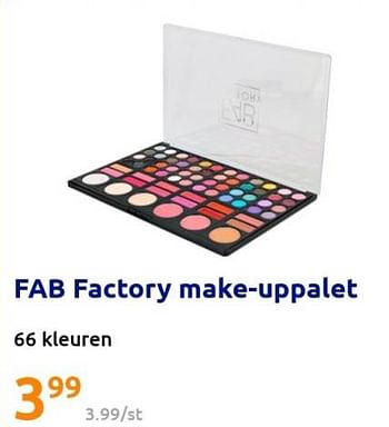 Promoties Fab factory make-uppalet - Fab Factory - Geldig van 16/11/2022 tot 22/11/2022 bij Action