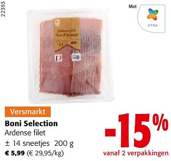 Promoties Boni selection ardense filet - Boni - Geldig van 16/11/2022 tot 29/11/2022 bij Colruyt
