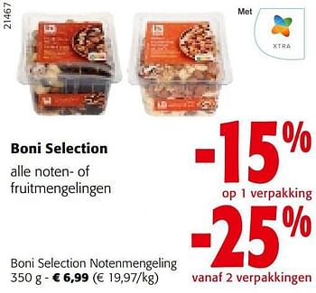 Promoties Boni selection notenmengeling - Boni - Geldig van 16/11/2022 tot 29/11/2022 bij Colruyt
